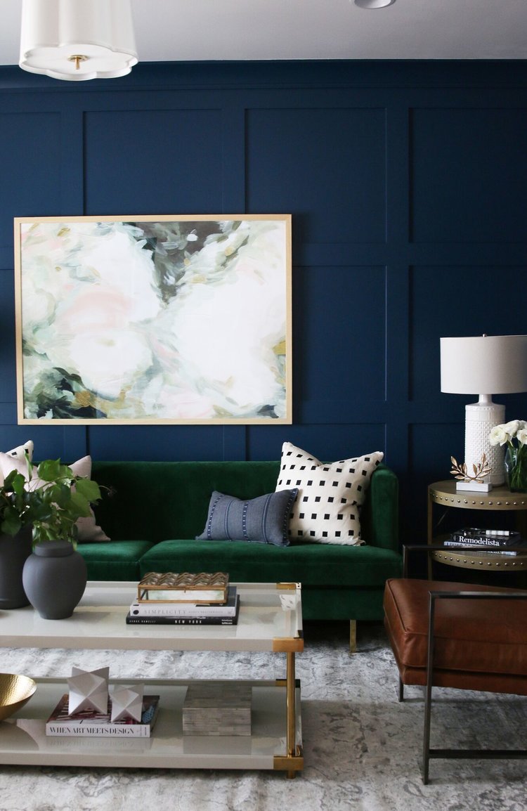 Studio Mcgee Navy Blue Accent Wall