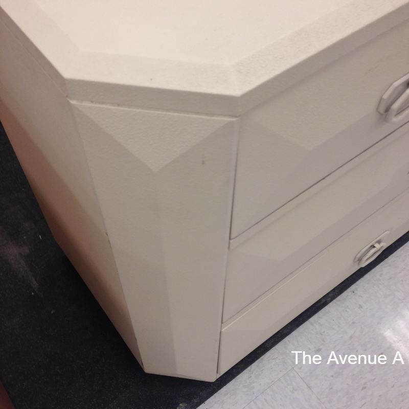 Thrift Store Find! Geometric Beveled Edge Cream Dresser