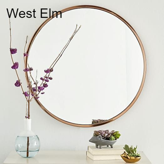 Round Brass Mirror from West Elm