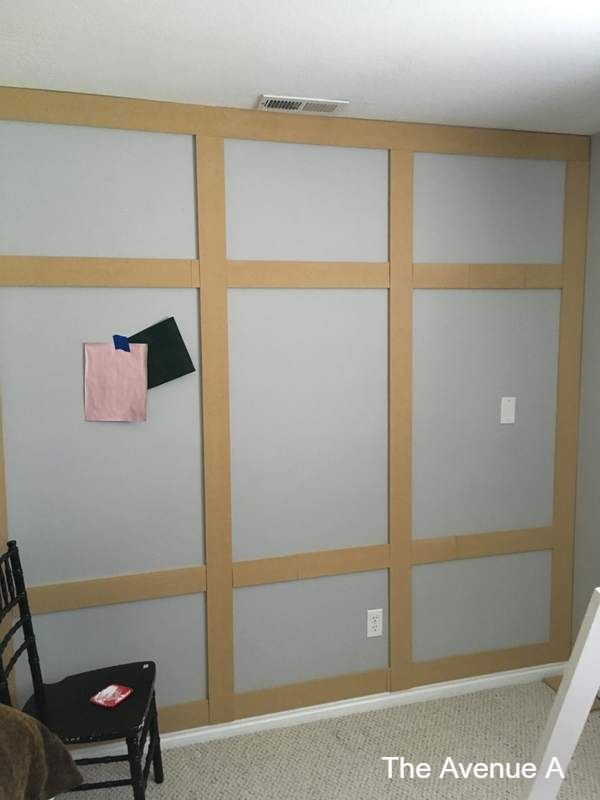 Accent Wall of full wall wainscoting and board and batten tutorial
