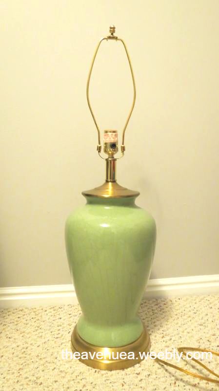 Mint Green Antique Lamp $3 from Thrift store finds - The Avenue A
